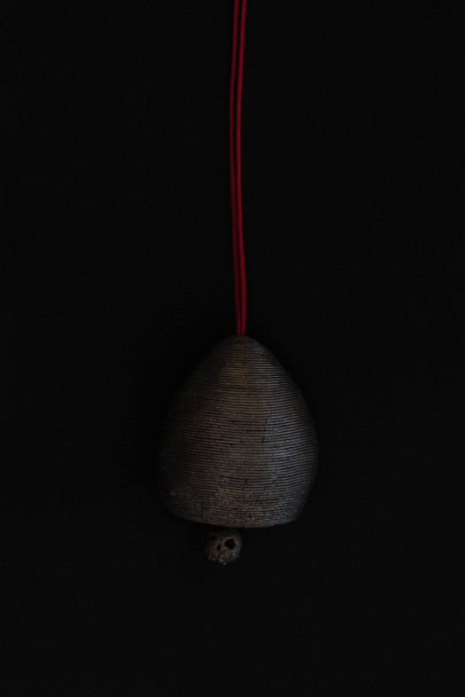 pendant, 2018 bronze, cotton string